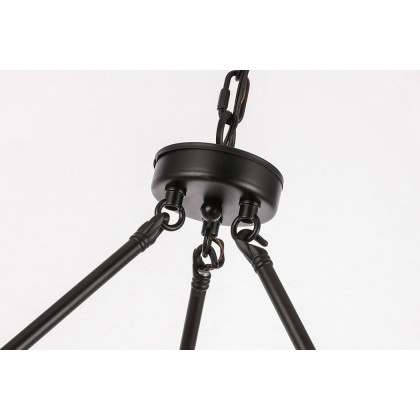 Elegant Maine 6-Light Chandelier - Black, L 36" (LD6010D36BK)