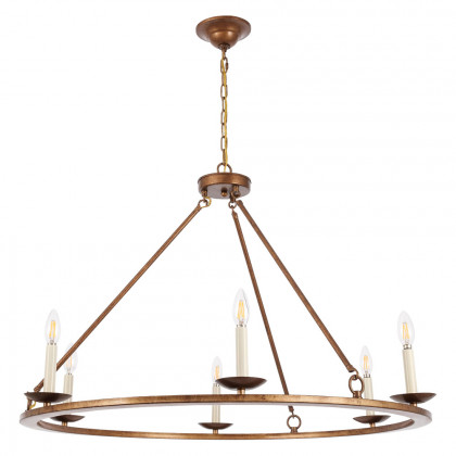 Elegant Maine 6-Light Chandelier - Gold, L 36" (LD6010D36G)