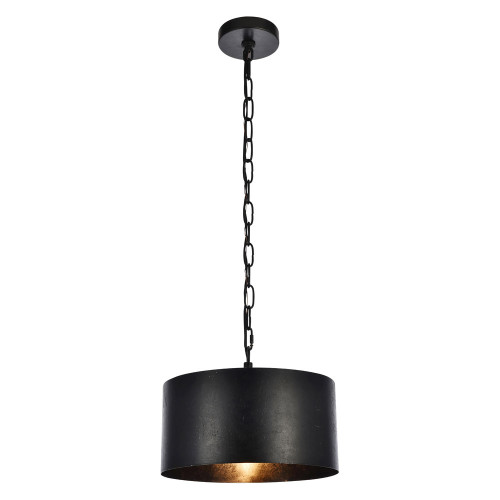 Elegant Miro 1-Light Pendant - Black, L 15" (LD6015D15BK)