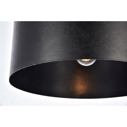Elegant Miro 1-Light Pendant - Black, L 15" (LD6015D15BK)