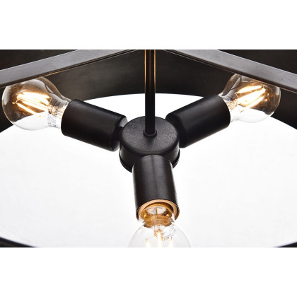 Elegant Miro 1-Light Pendant - Black, L 20" (LD6015D20BK)