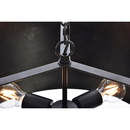 Elegant Miro 1-Light Pendant - Black, L 20" (LD6015D20BK)