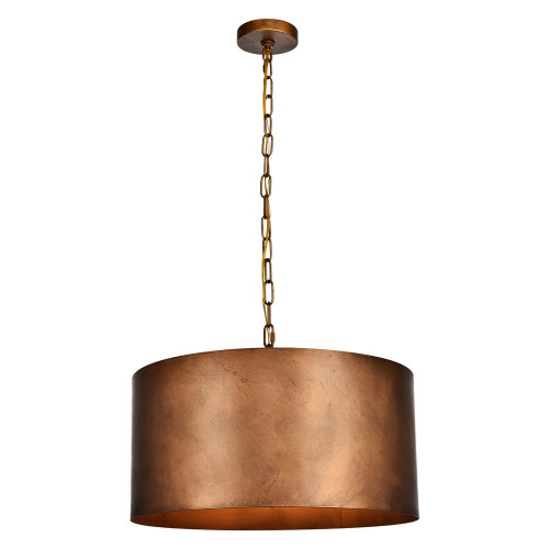 Elegant Miro 1-Light Pendant - Brass, L 20" (LD6015D20BR)
