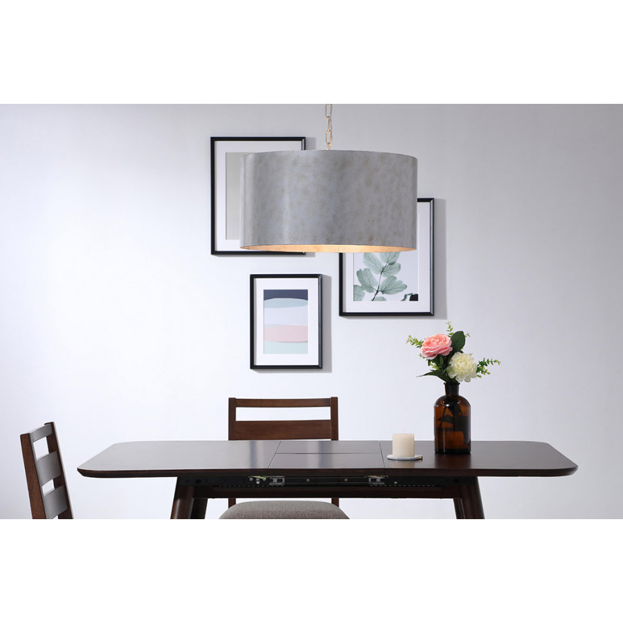 Elegant Miro 1-Light Pendant - Silver, L 20" (LD6015D20S)
