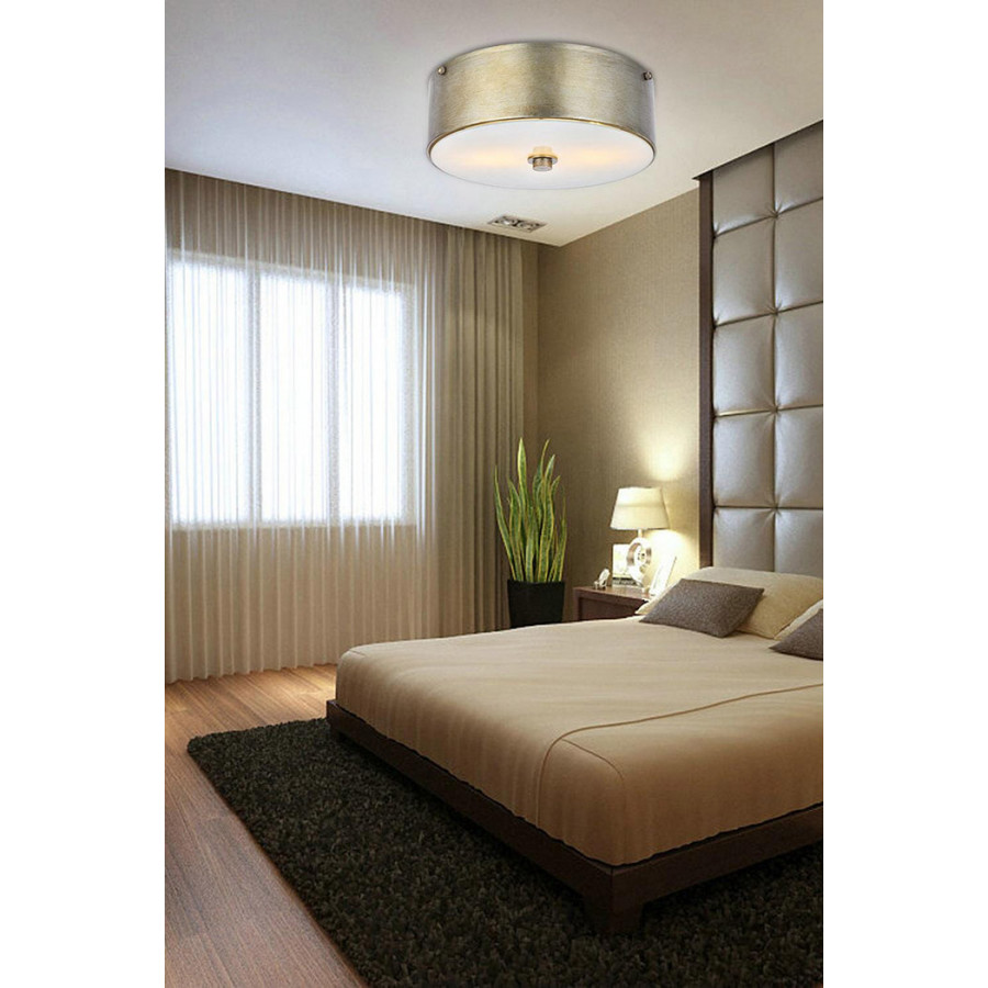 Elegant Flush Mount Light - Vintage Silver (LD6023)