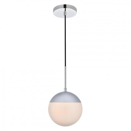 Elegant Pendant Light - Chrome/Glass Matte, L 8" (LD6028)
