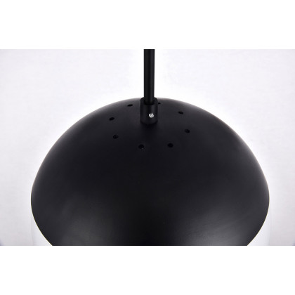 Elegant Pendant Light - Black/Glass Matte, L 10" (LD6032BK)