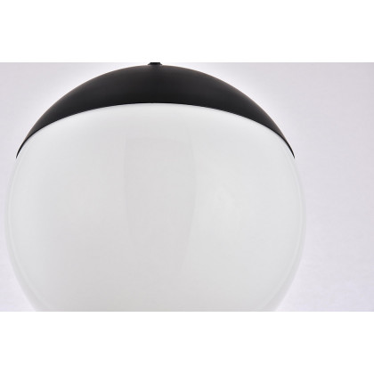 Elegant Pendant Light - Black/Glass Matte, L 10" (LD6032BK)