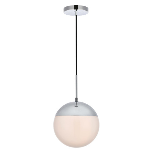 Elegant Pendant Light - Chrome/Glass Matte, L 10" (LD6034C)