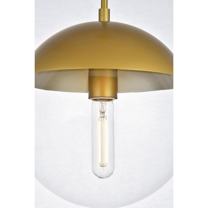 Elegant Pendant Light - Brass, L 10" (LD6037BR)