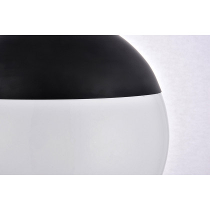 Elegant Pendant Light - Black/Glass Matte, L 12" (LD6038BK)