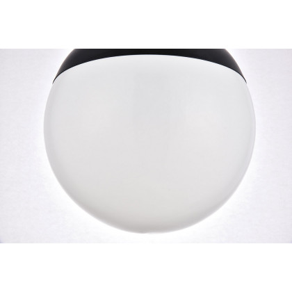 Elegant Pendant Light - Black/Glass Matte, L 12" (LD6038BK)