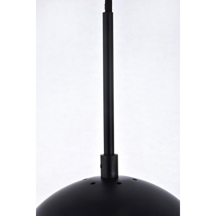 Elegant Pendant Light - Black/Glass Matte, L 12" (LD6038BK)