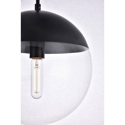 Elegant Pendant Light - Black, L 12" (LD6039BK)