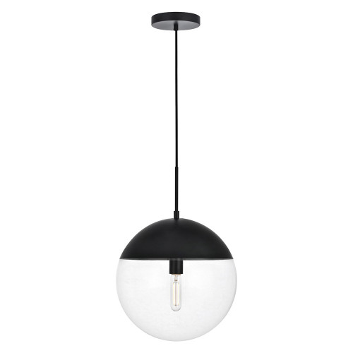 Elegant Pendant Light - Black, L 14" (LD6045BK)