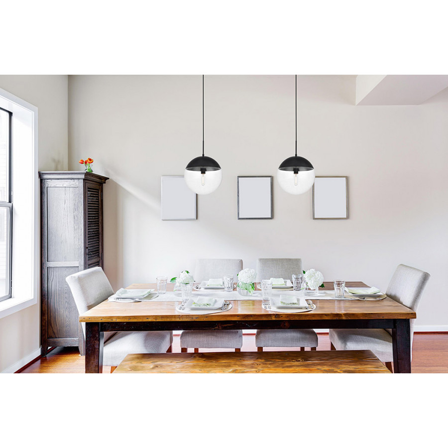 Elegant Pendant Light - Black, L 14" (LD6045BK)