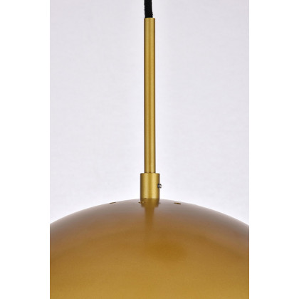 Elegant Pendant Light - Brass/Glass Matte, L 14" (LD6048BR)
