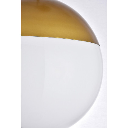 Elegant Pendant Light - Brass/Glass Matte, L 14" (LD6048BR)
