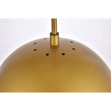 Elegant Pendant Light - Brass/Glass Matte, L 14" (LD6048BR)