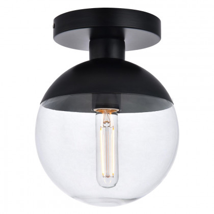 Elegant Flush Mount Light - Black, L 8" (LD6051BK)