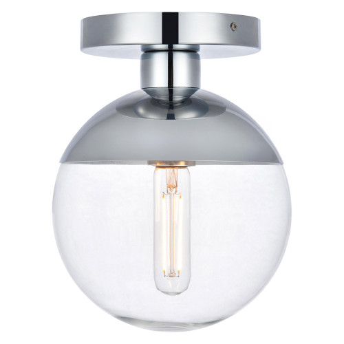 Elegant Flush Mount Light - Chrome, L 8" (LD6053C)