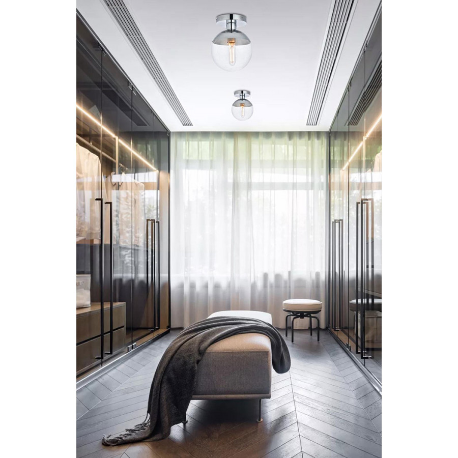 Elegant Flush Mount Light - Chrome, L 8" (LD6053C)