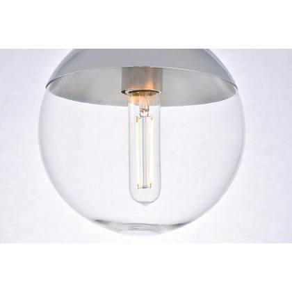 Elegant Flush Mount Light - Chrome, L 8" (LD6053C)