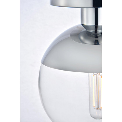 Elegant Flush Mount Light - Chrome, L 8" (LD6053C)