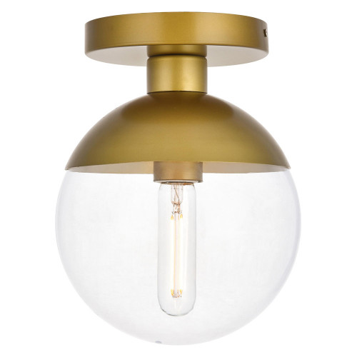 Elegant Flush Mount Light - Brass, L 8" (LD6055BR)