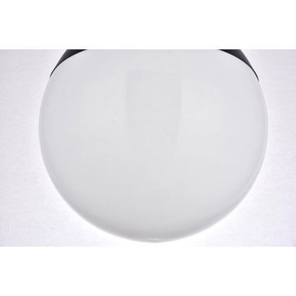 Elegant Flush Mount Light - Black/Glass Matte, L 12" (LD6056BK)