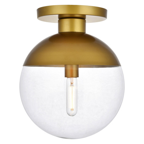 Elegant Flush Mount Light - Brass, L 12" (LD6061BR)