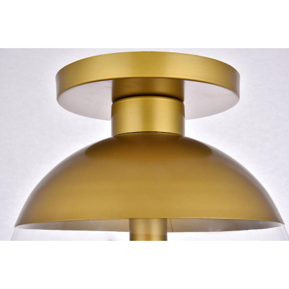 Elegant Flush Mount Light - Brass, L 12" (LD6061BR)