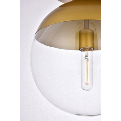 Elegant Flush Mount Light - Brass, L 12" (LD6061BR)