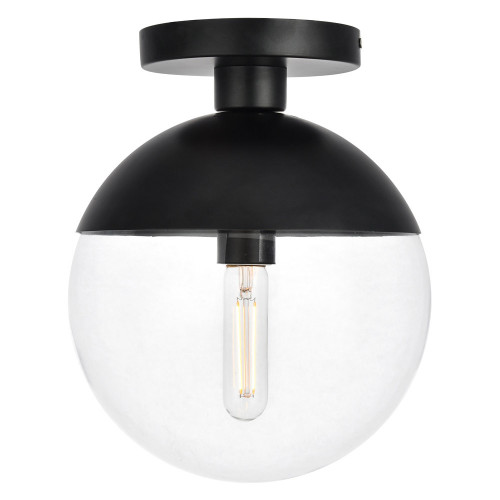 Elegant Flush Mount Light - Black, L 10" (LD6063BK)