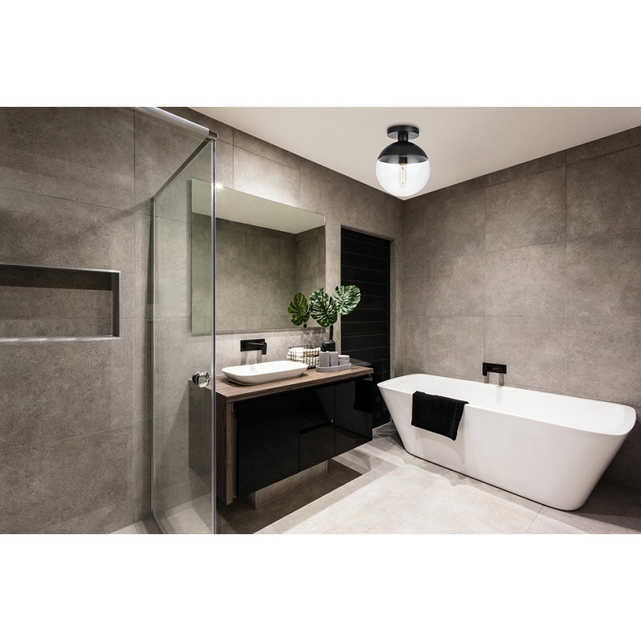 Elegant Flush Mount Light - Black, L 10" (LD6063BK)