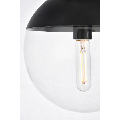 Elegant Flush Mount Light - Black, L 10" (LD6063BK)