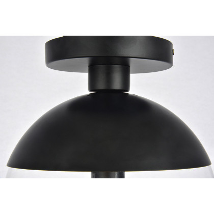 Elegant Flush Mount Light - Black, L 10" (LD6063BK)