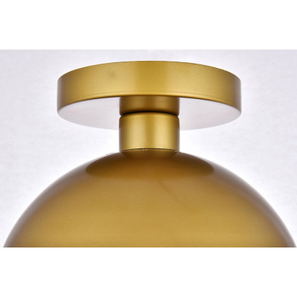 Elegant Flush Mount Light - Brass/Glass Matte, L 10" (LD6066BR)