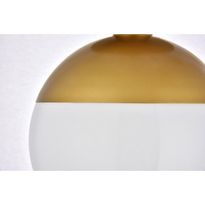 Elegant Flush Mount Light - Brass/Glass Matte, L 10" (LD6066BR)