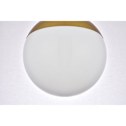 Elegant Flush Mount Light - Brass/Glass Matte, L 10" (LD6066BR)