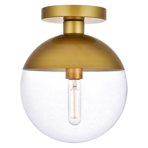 Elegant Flush Mount Light - Brass, L 10" (LD6067BR)
