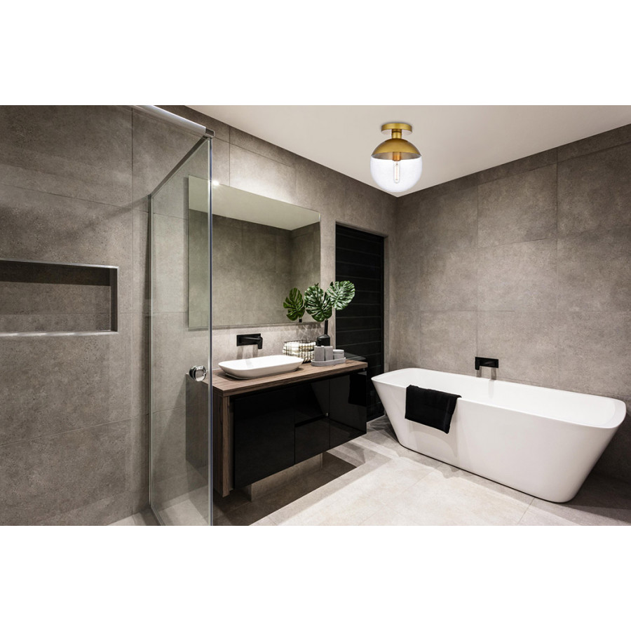 Elegant Flush Mount Light - Brass, L 10" (LD6067BR)