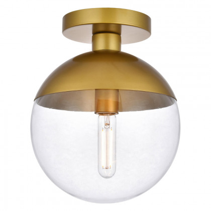 Elegant Flush Mount Light - Brass, L 10" (LD6067BR)