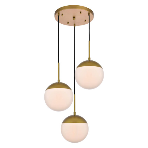 Elegant Pendant Light - Brass/Glass Matte (LD6072BR)