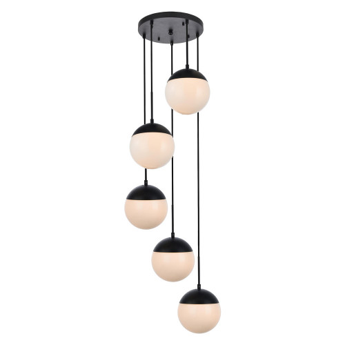 Elegant Pendant Light - Black/Glass Matte (LD6074BK)