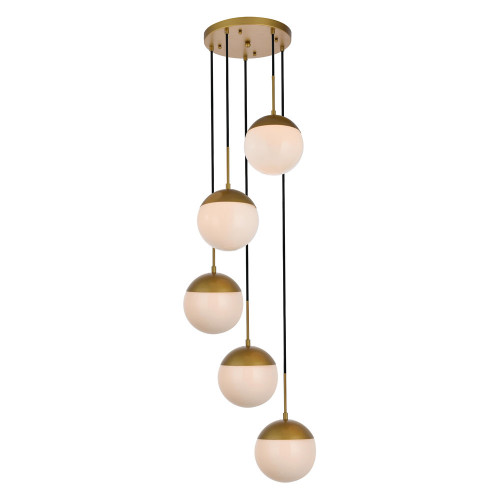 Elegant Pendant Light - Brass/Glass Matte (LD6078BR)