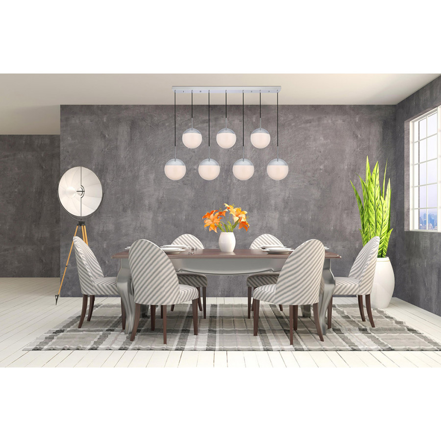 Elegant Pendant Light - Chrome/Glass Matte (LD6088C)