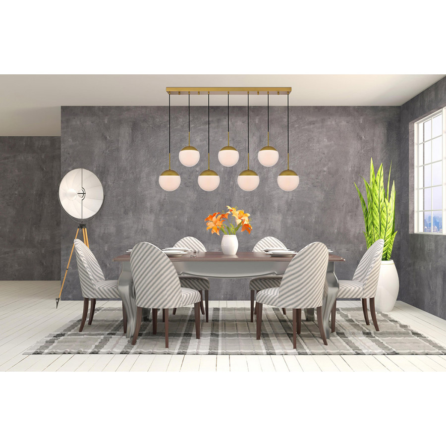 Elegant Pendant Light - Brass/Glass Matte (LD6090BR)