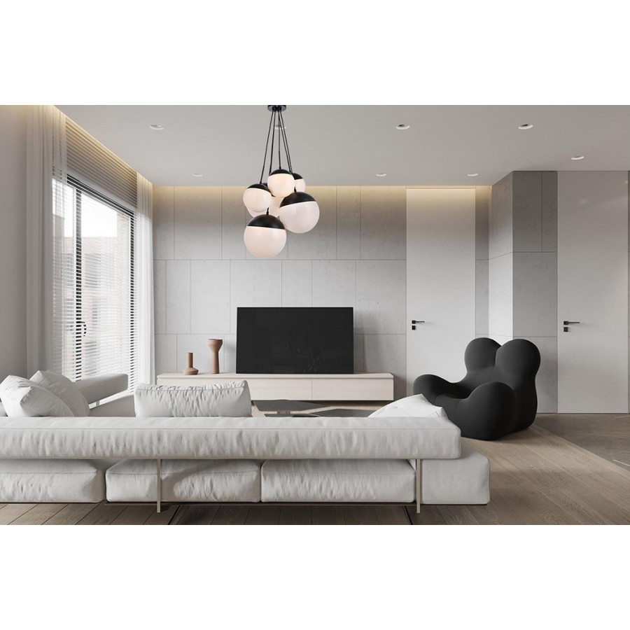 Elegant Pendant Light - Black/Glass Matte (LD6092BK)
