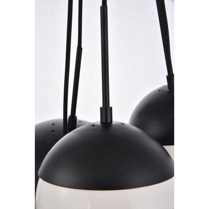 Elegant Pendant Light - Black/Glass Matte (LD6092BK)